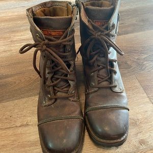 Brown Leather Harley Davidson Boots